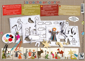 La crèche en carton, 20 personnages à monter et mettre en couleur, chez toutenboisetcie.fr