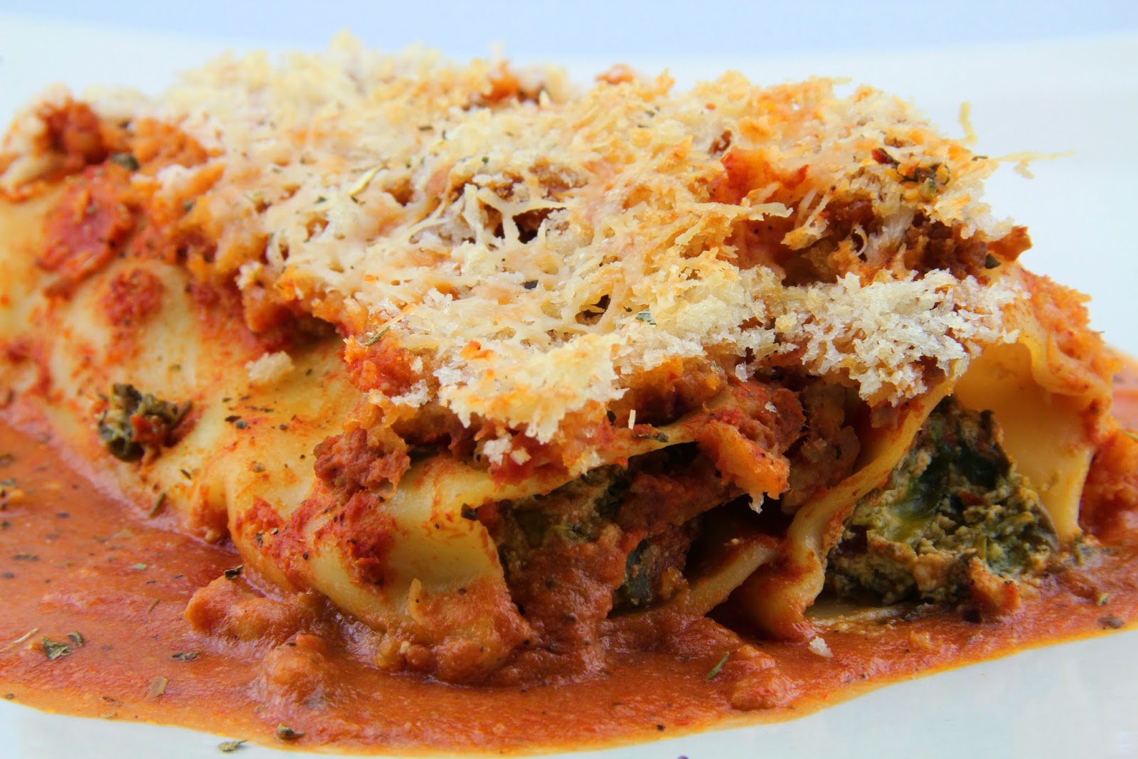 Three-Cheese Spinach Cannelloni