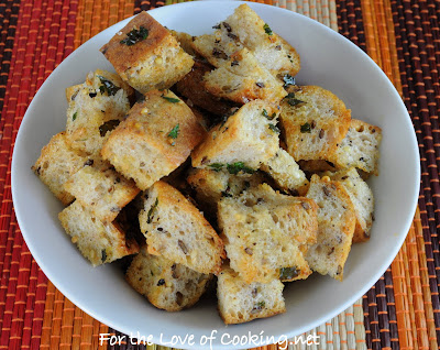 Homemade Garlic and Herb Croutons