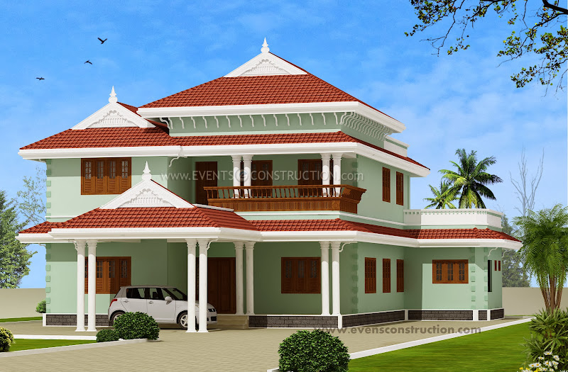 255 square meter Kerala model house design title=