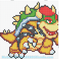 hama beads mini bowser v2 cuerpo