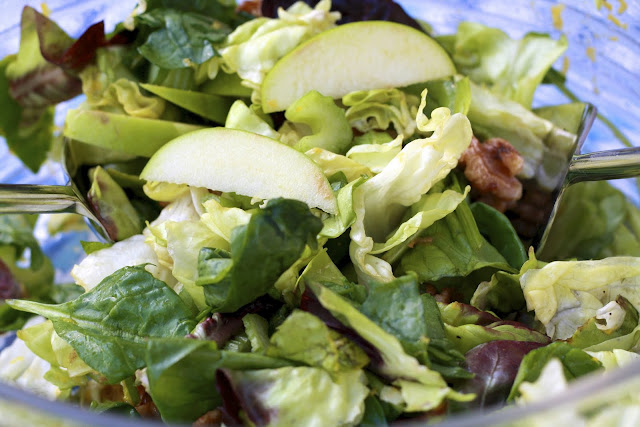 Green Salad with Spiced Walnuts | the Sweets Life