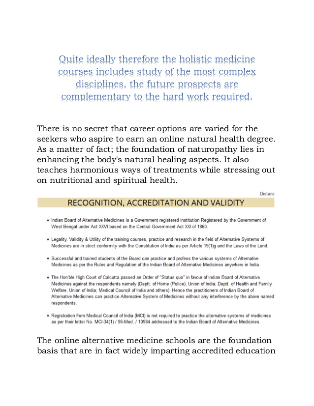 Alternative Medicine Degrees Alternative Medicine Degree Online