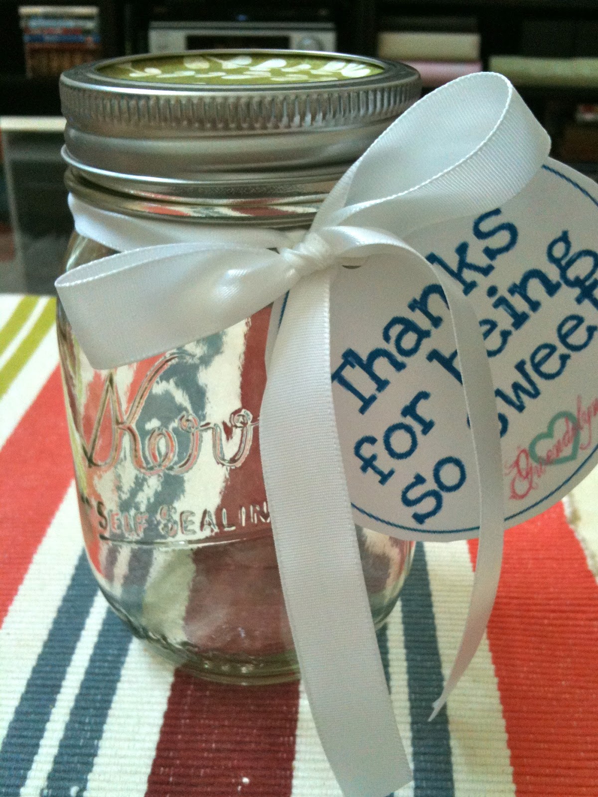 Taylor and Gwendolyn Mason Jar Thank You Gift {DIY}