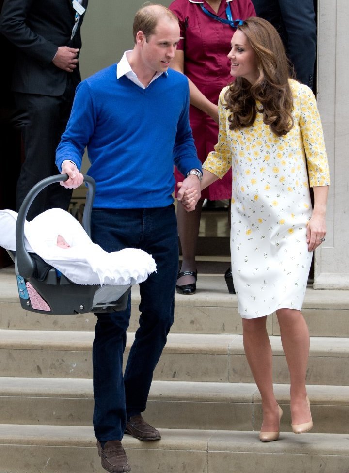 Catherine, Duchess of Cambridge with their new baby daughter