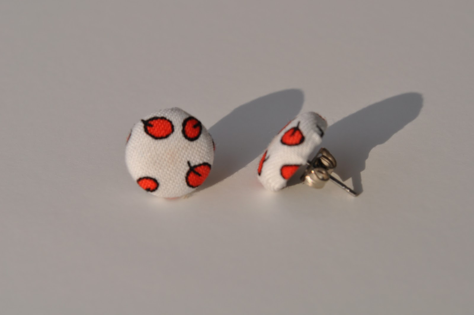 all this for them Fabric Button Earrings!