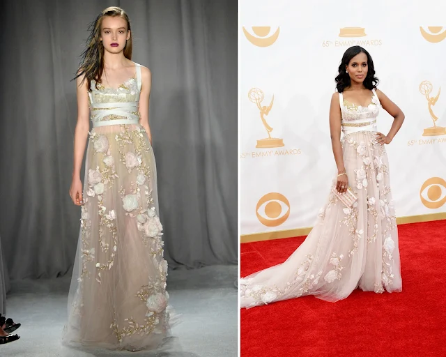 Kerry Washington in Marchesa – 2013 Emmy Awards