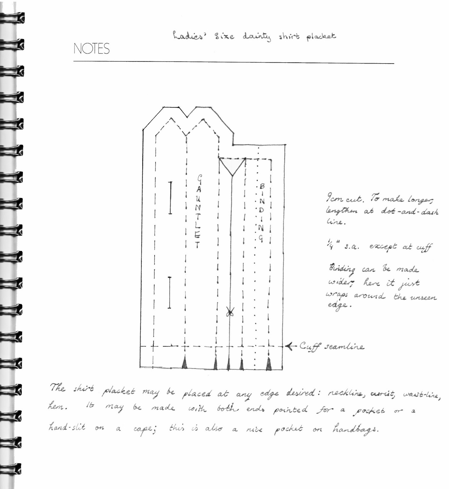 Sewing a Shirt Cuff Placket