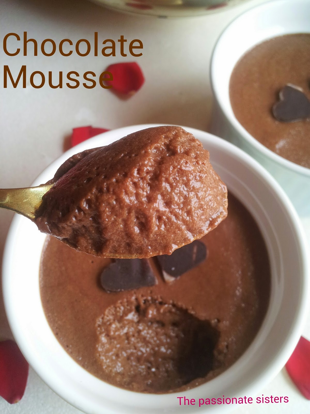 The Passionate Sisters Chocolate Mousse for 2 ( Without Cream and