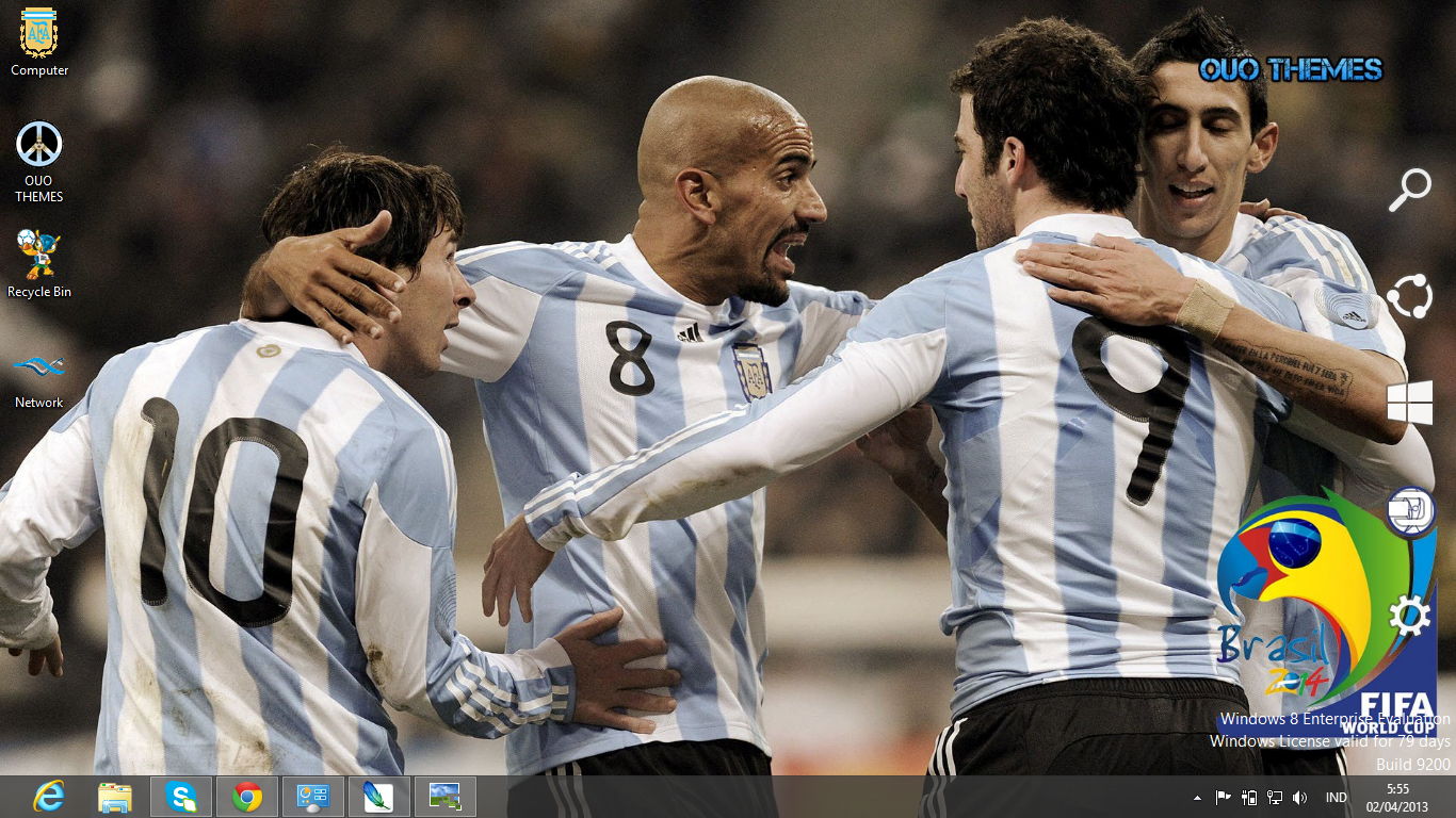 download gratis tema windows 7: Argentina Football Team Fifa World Cup
