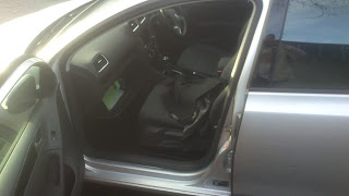 View of a car with door open