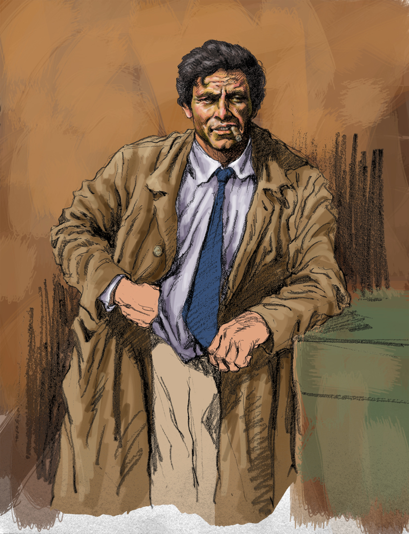 "Columbo" (Peter Falk), by Gene Colan Peter falk, Columbo peter falk