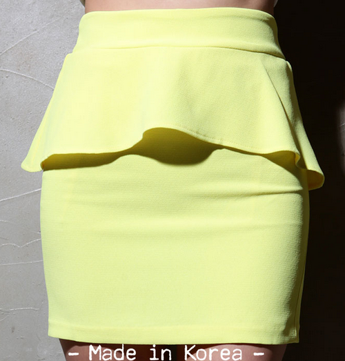 Sweet Pastel Peplum Skirt