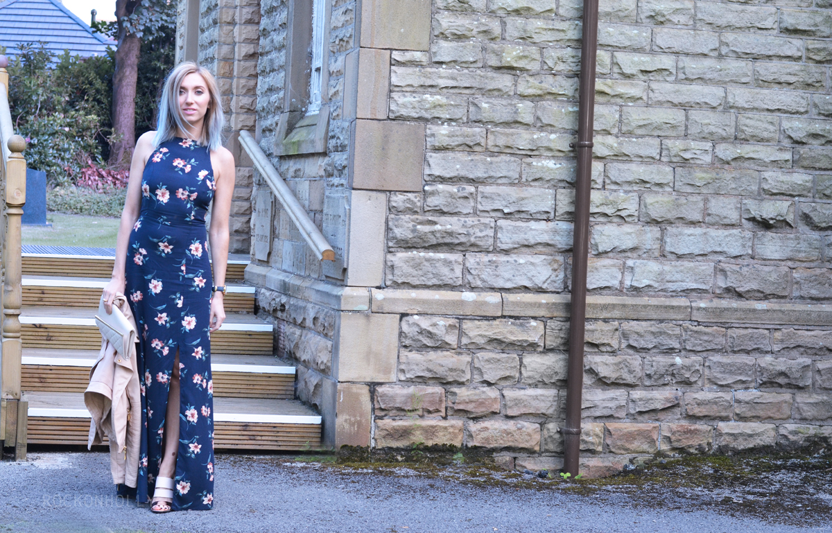 New Look Floral Maxi Dress and Nude Accessories