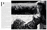 Scarlett Johansson black and white image from Vogue Russia October 2012 Issue