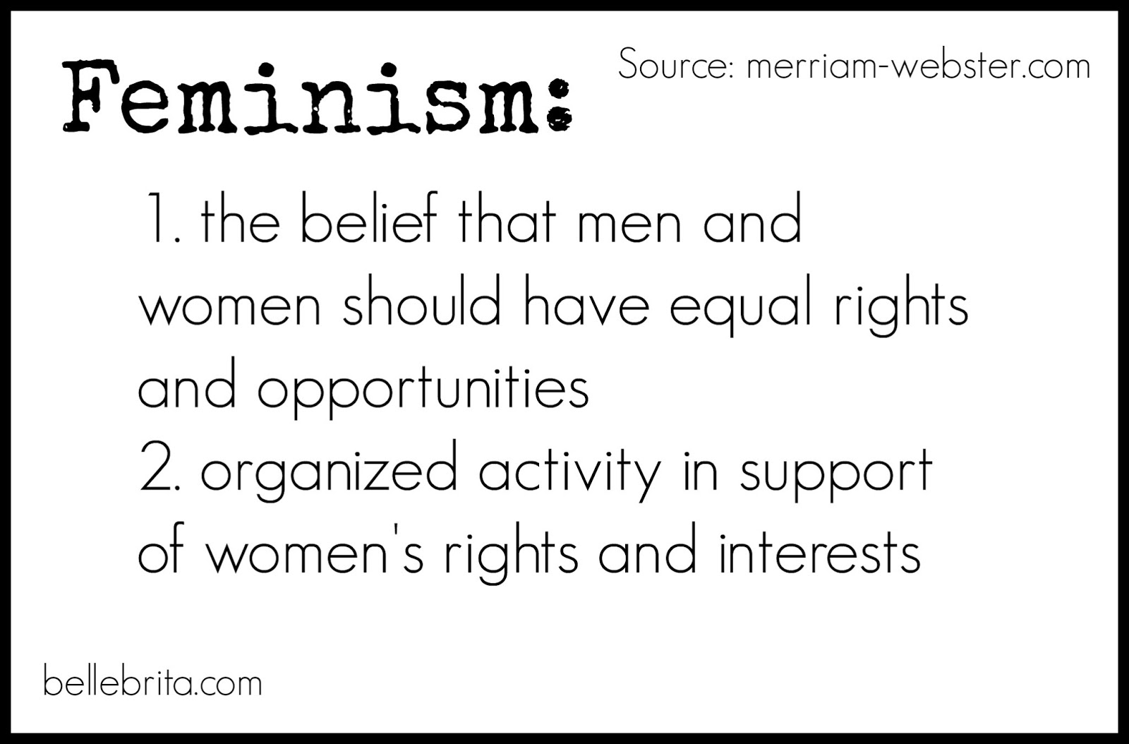 to My Brainn... Feminist is I