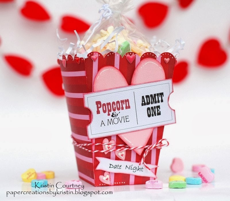 Paper Creations by Kristin Valentine Popcorn Box