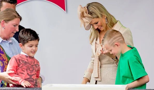 Queen Maxima of The Netherlands opened Care Education Center of royal Kentalis on May 22, 2015 in Zoetermeer, The Netherlands.