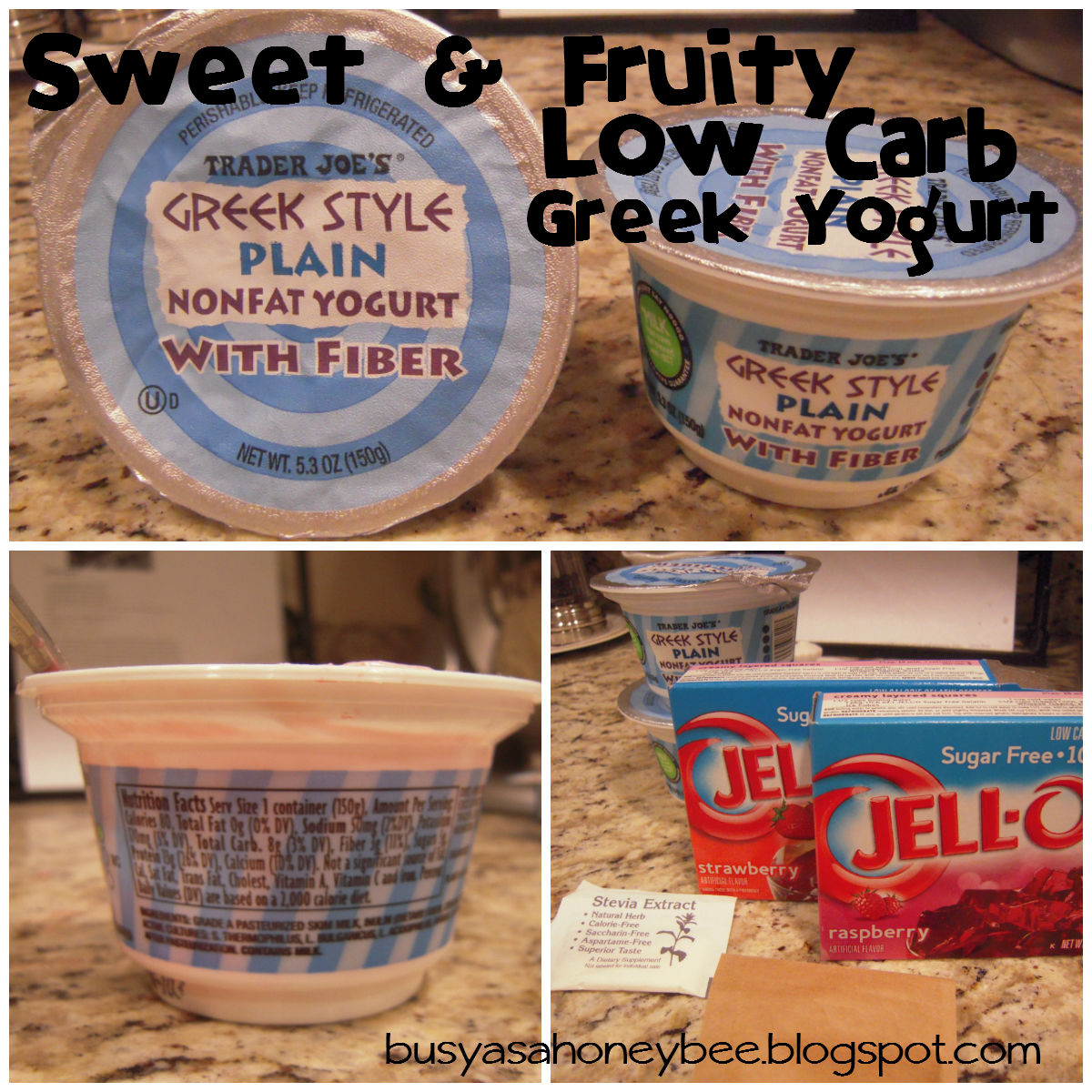 Busy as a Honey Bee: Recipe: Sweet & Fruity Low Carb Greek Yogurt