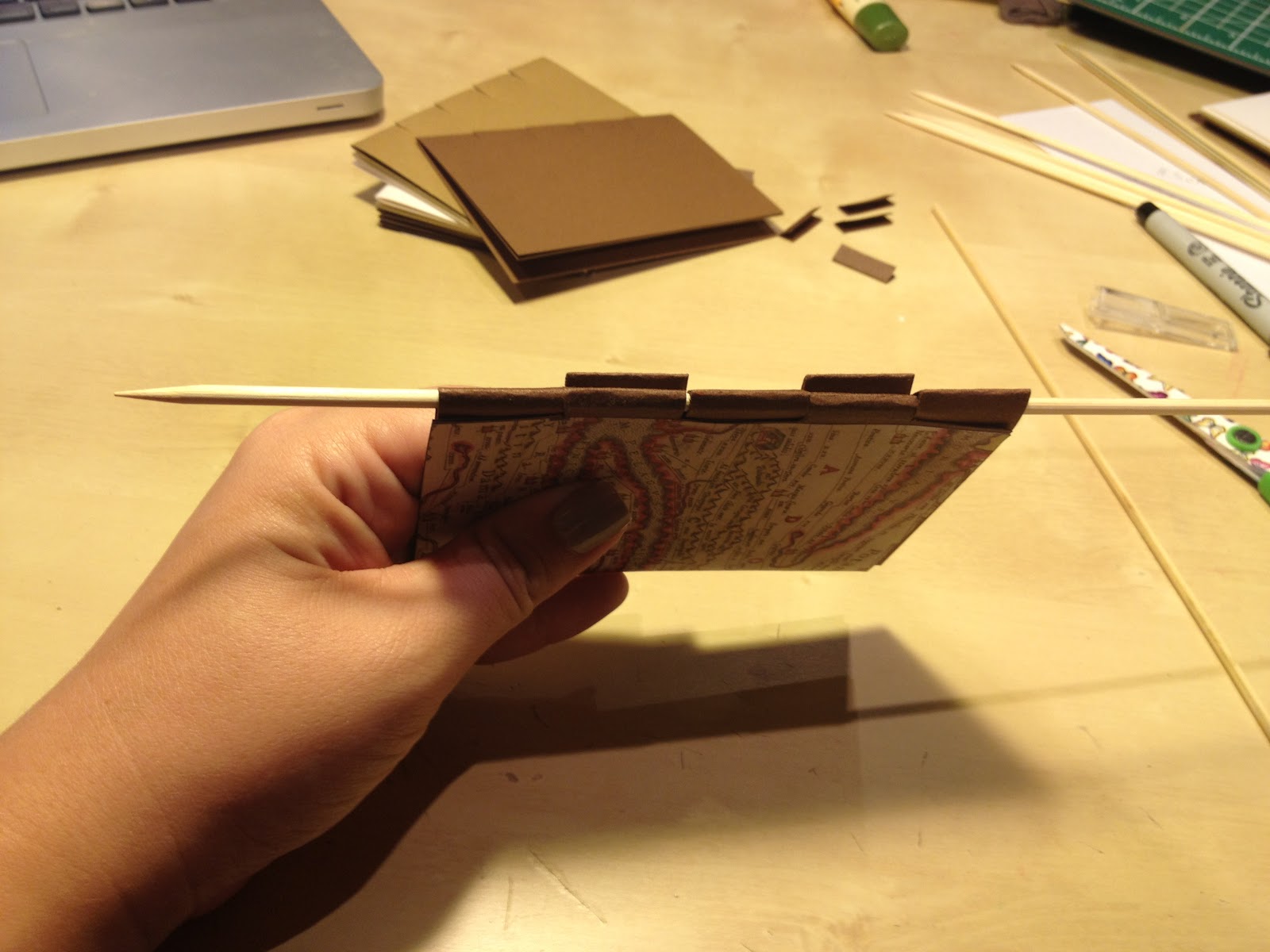 Bumbling along... How to make a piano hinge book