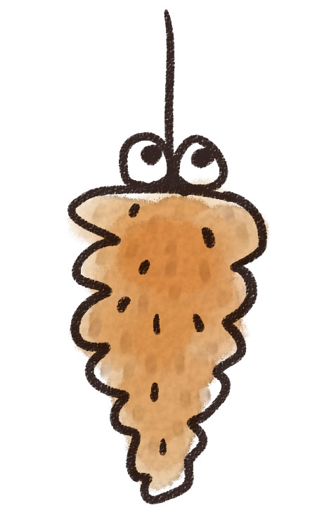 ミノムシのイラスト 虫 ゆるかわいい無料イラスト素材集