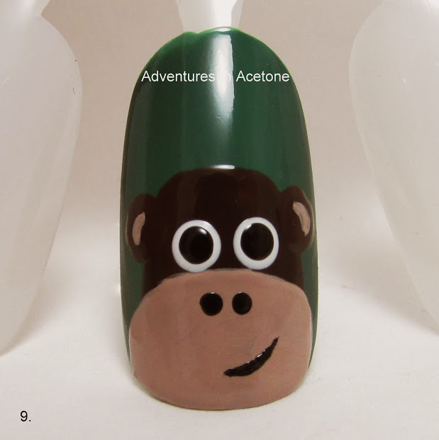 tutorial tuesday monkey nail art
