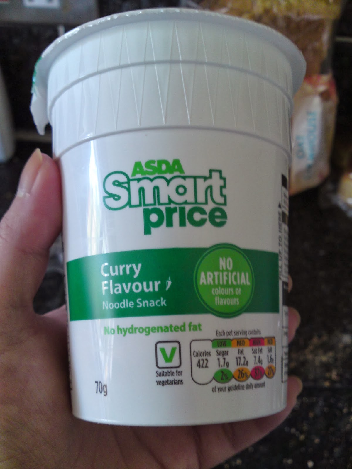 Lactose Free UK Asda Smart Price Curry Noodle Snack