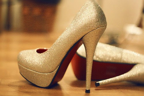 gold heels for girls
