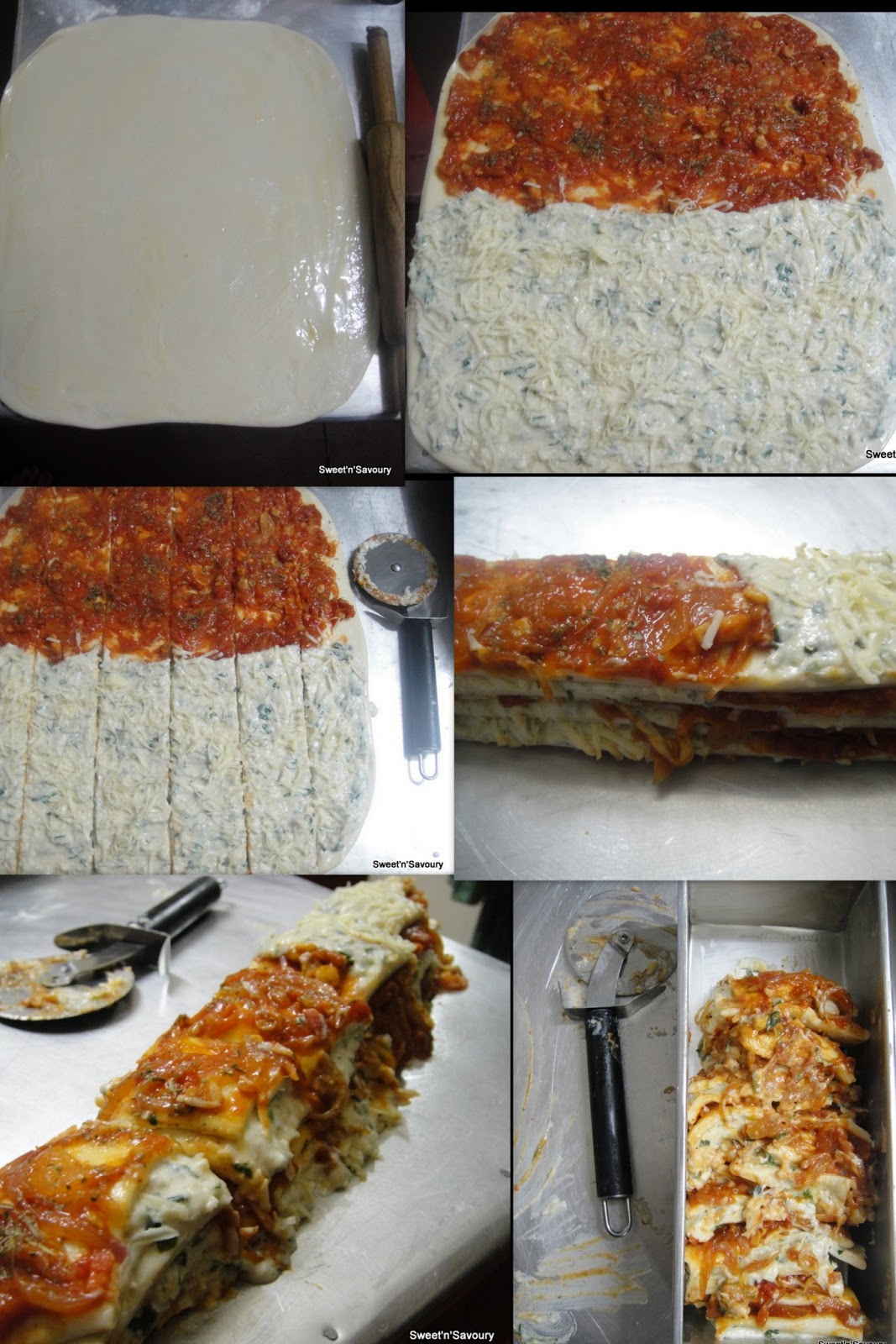 Sweet 'n' Savoury Lasagna Pull Apart Bread I 'Knead' to Bake!!