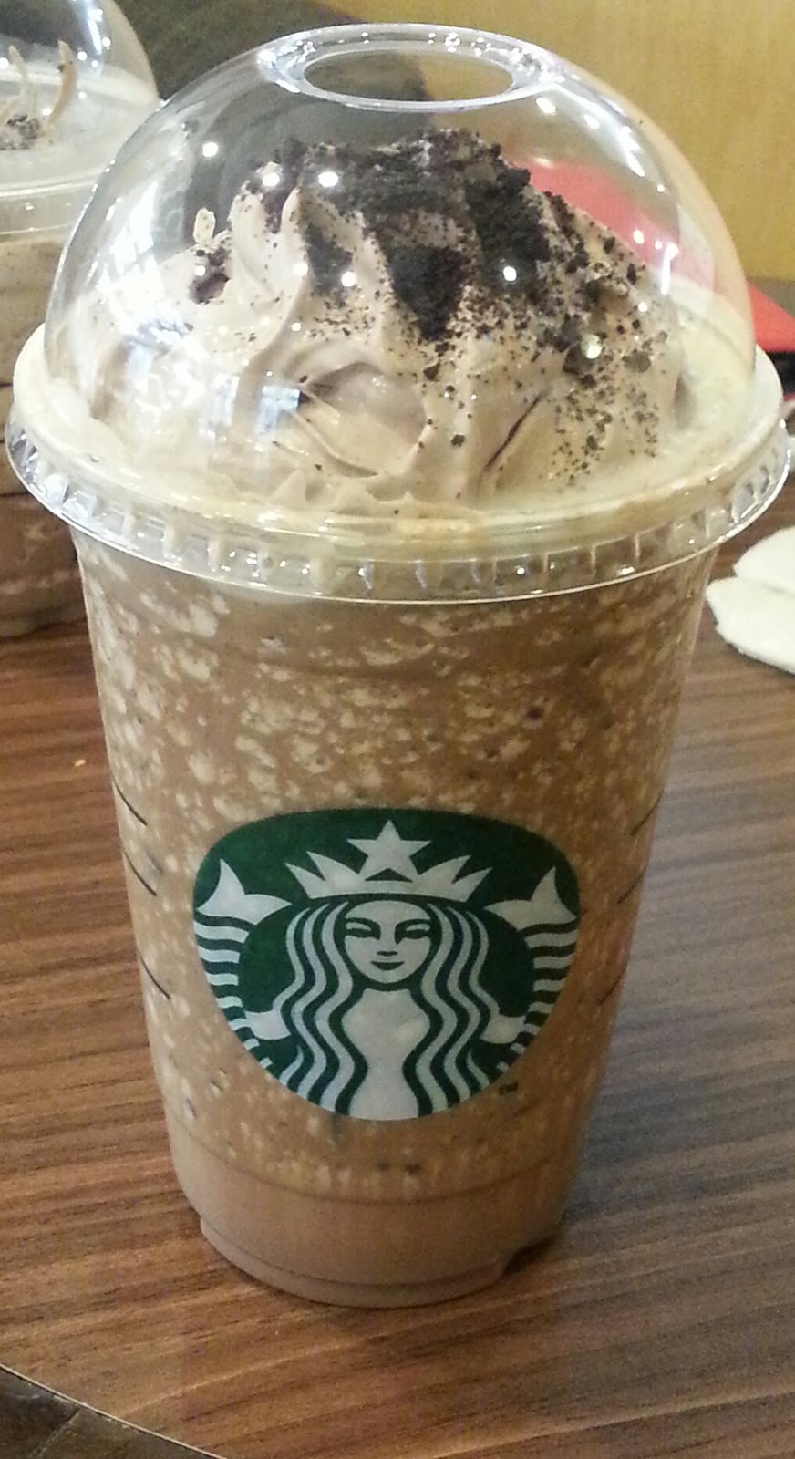 Blogger Girl Starbucks Mocha Cookie Crumble Frappuccino, Caramel