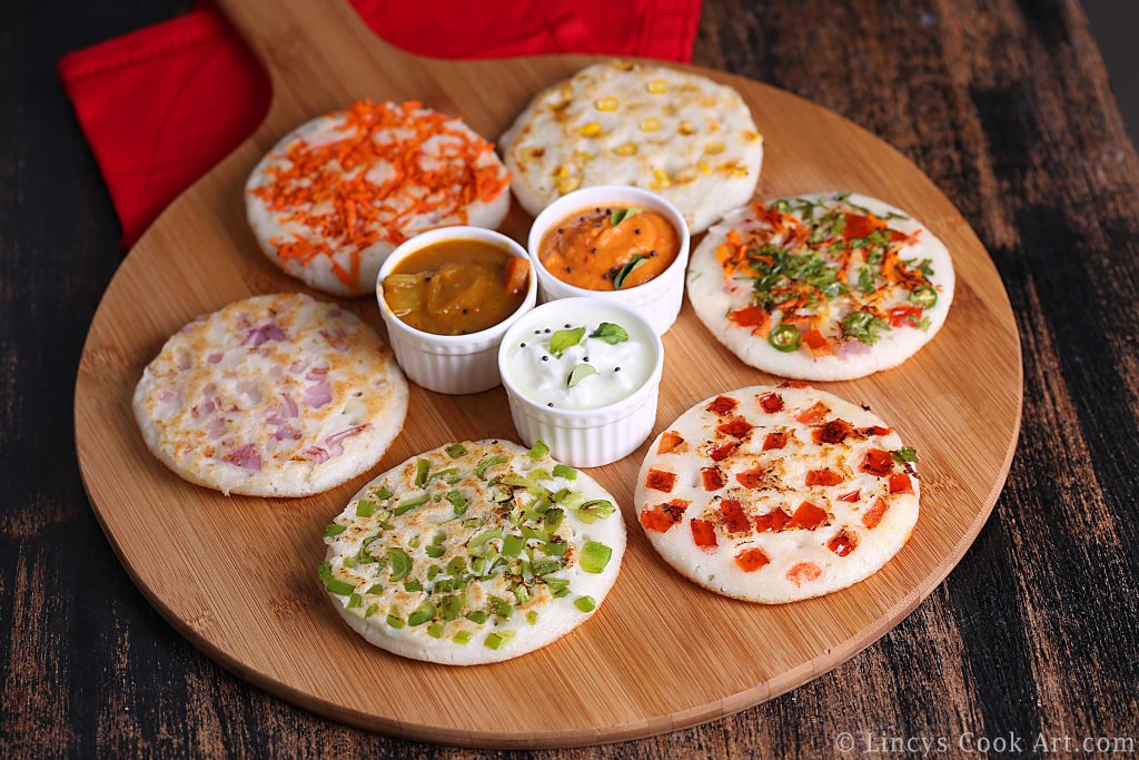 Uttapam Platter Mini Uttapam Vegetable Uttapam Lincy's Cook Art
