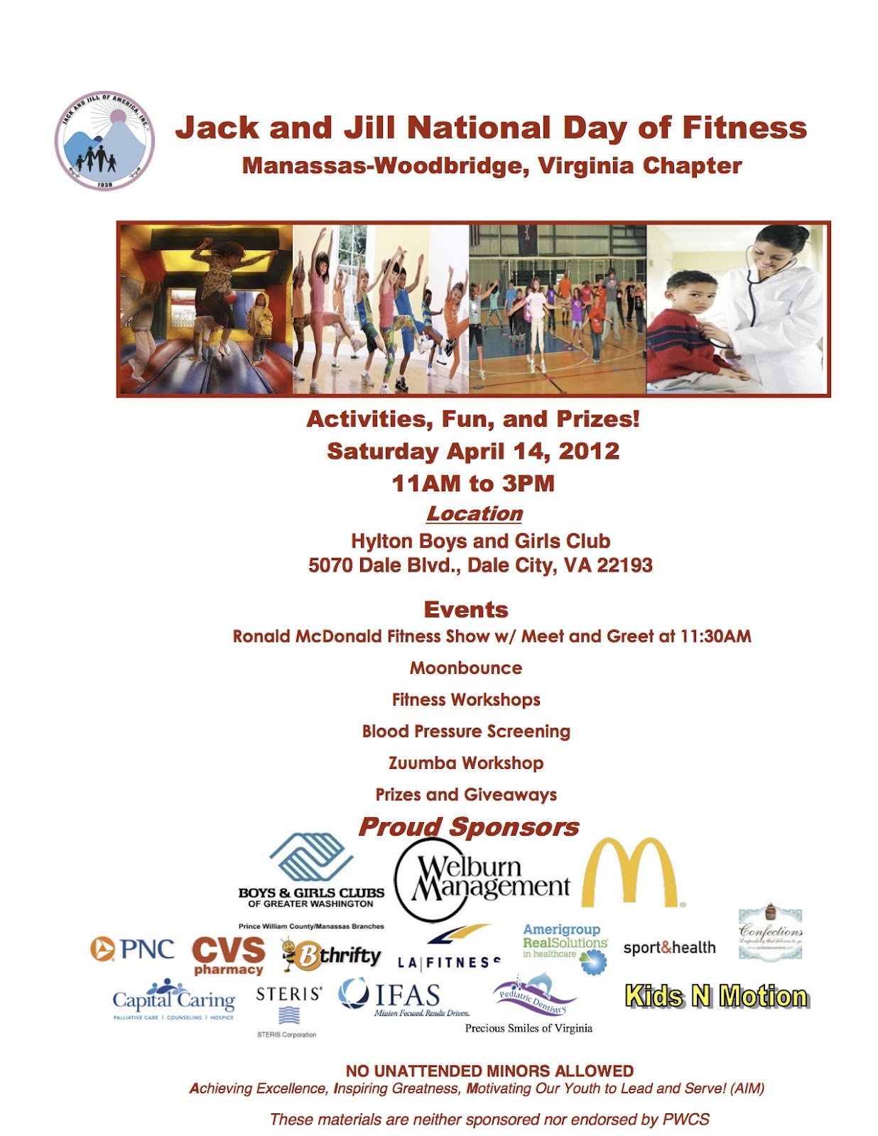 Jack And Jill National Day Of Fitness Prince William County Moms