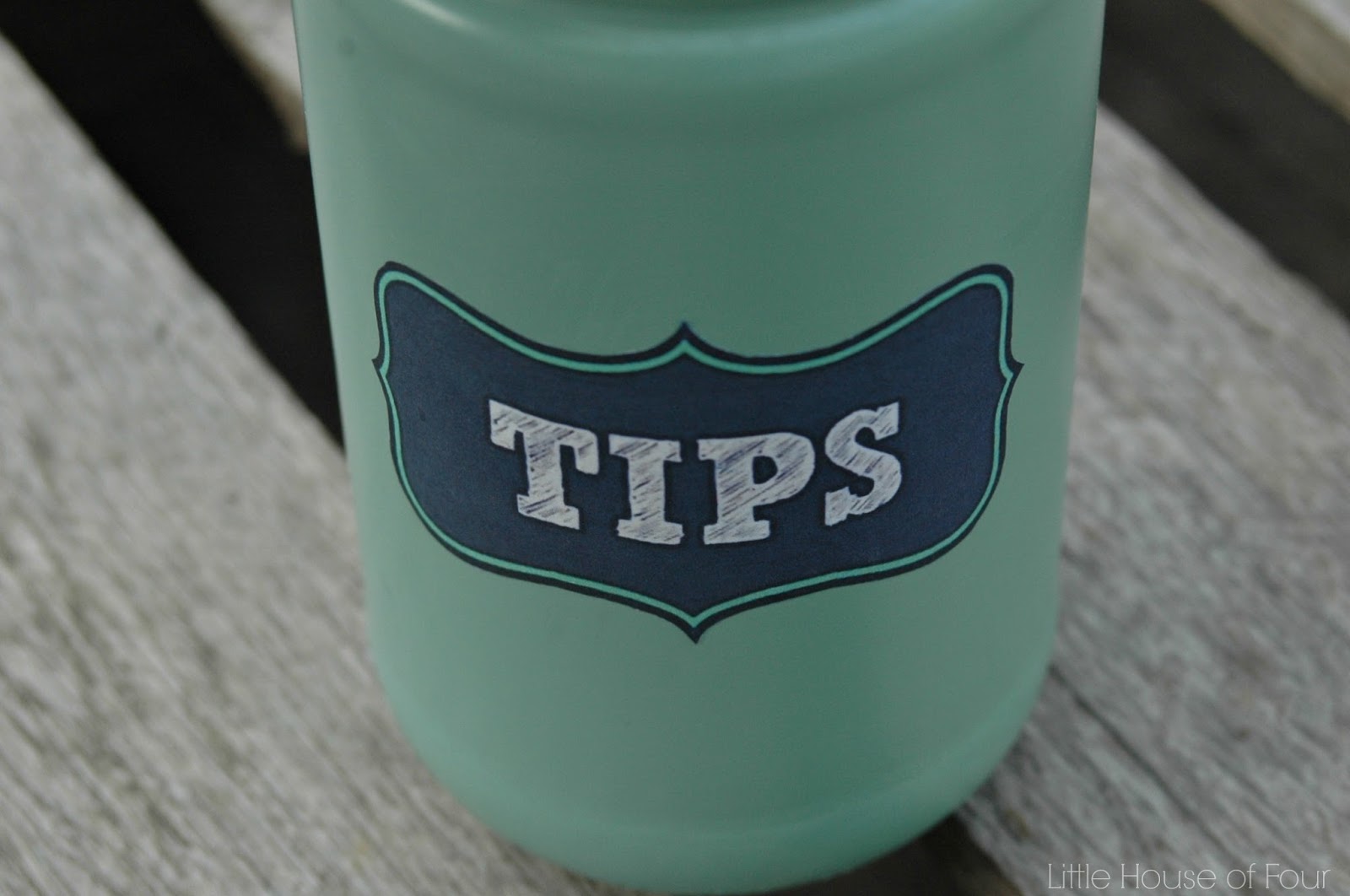 Recycled Laundry Room Tip Jar Little House of Four Creating a