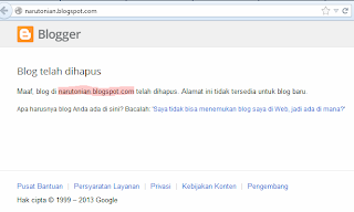 Blog Narutonian Dihapus Google