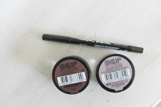 Maybelline Color Tattoo 24 Hr in 40 Permanent Taupe and 91 Creme De Rose and Master Drama Khol Liner in Dark Brown Makeup Haul Beauty Blogger Review