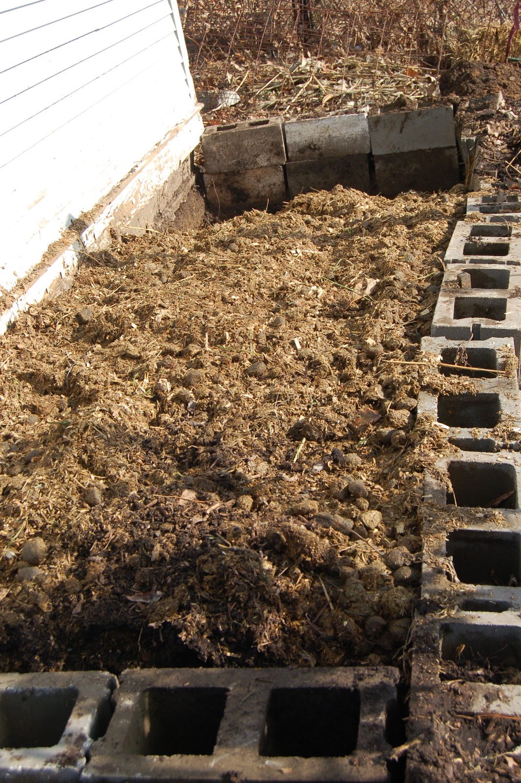 Midwestern Garden Getting my Garden Hot Bed ready Fresh Horse Manure
