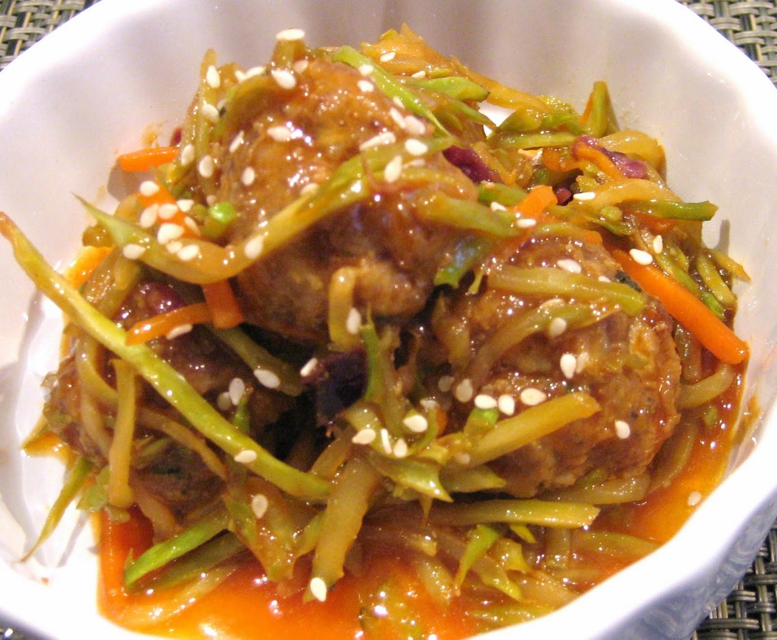 Everything Tasty from My Kitchen Meatballs in a Sweet 'n Spicy Asian