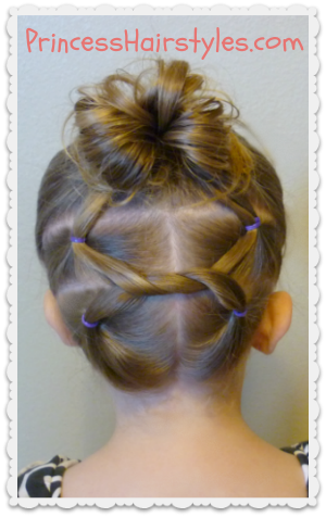 Cute Hairstyles, Shoelace Knot Bun And Pigtails | Hairstyles For Girls ...