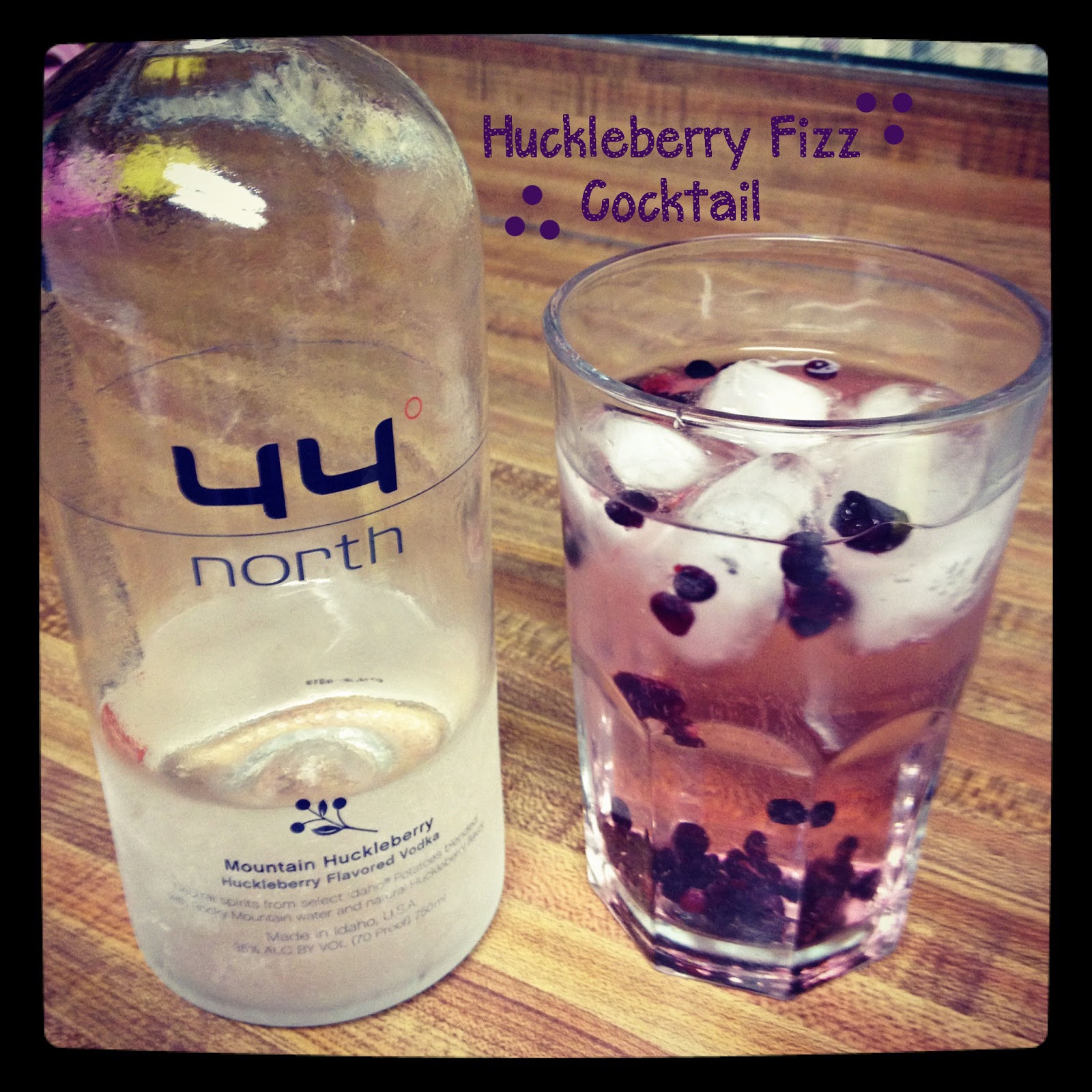 The Girly Girl Cooks Huckleberry Fizz Cocktail