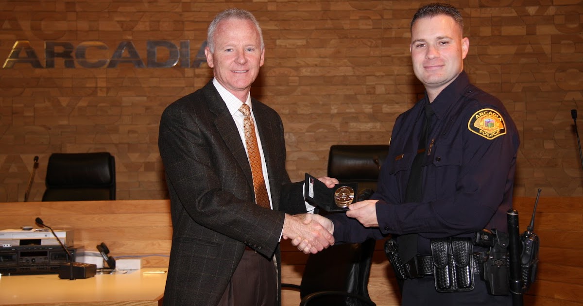 Arcadia Police Department News & Information Blog Badge Pinning Ceremony