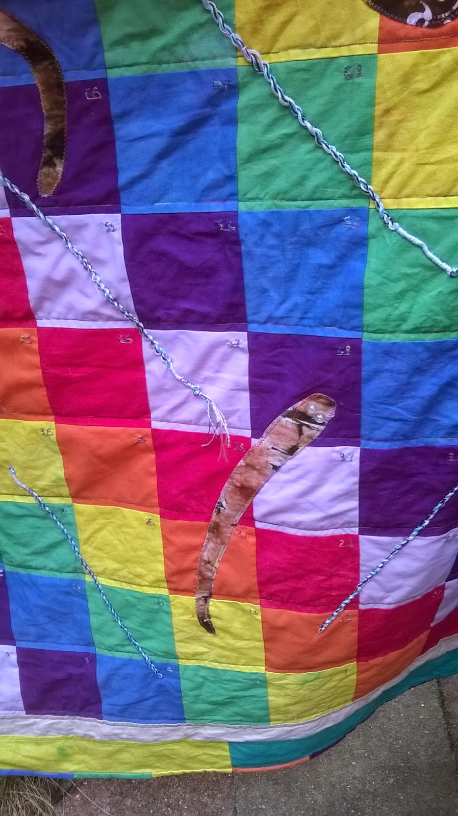 Pippas quilts Snakes and Ladders lap quilt