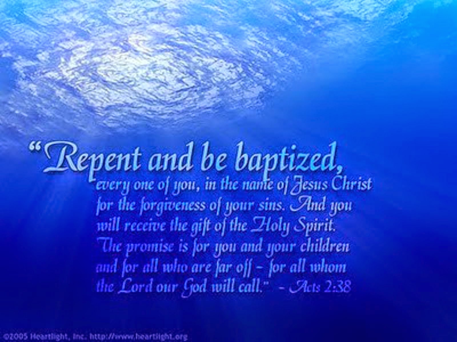 REPENT AND BE BAPTIZED
