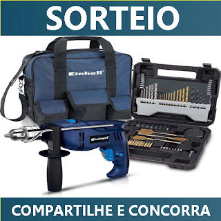  Participe do Sorteio de uma Furadeira + Parafusadeira + Kit de Brocas