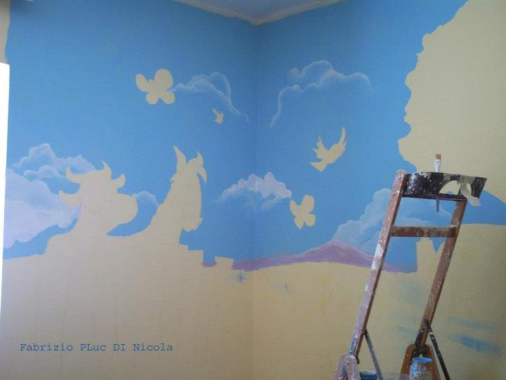 Pluccomix: murales cameretta bambini Dipinti su muro