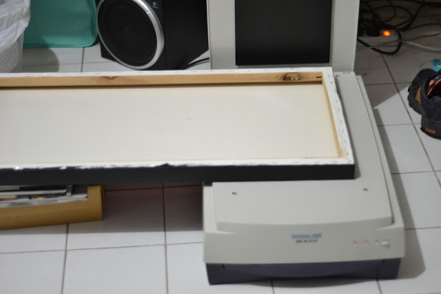 Giant professional scanner for my latest print Rose Boy