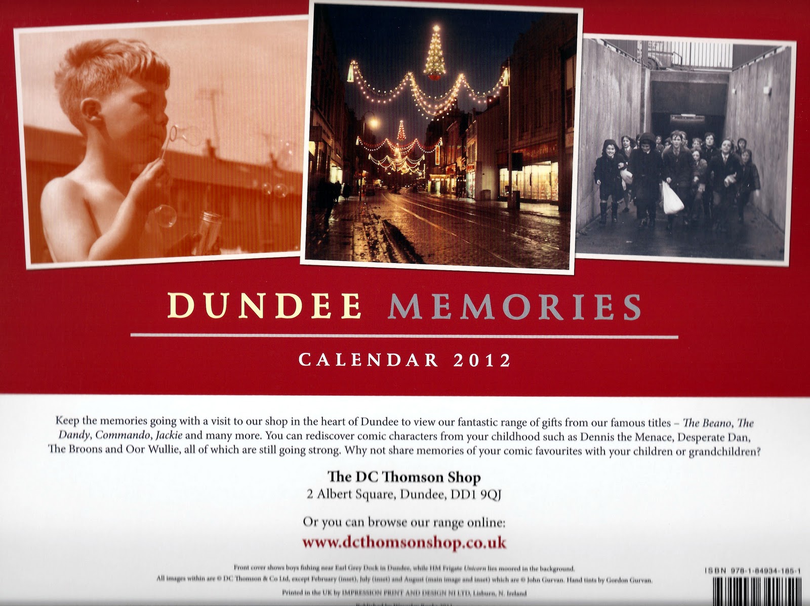 RETRO DUNDEE DUNDEE MEMORIES CALENDAR 2012