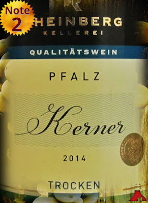 Edeka - Test und Bewertung deutscher Weißwein Rheinberg Kellerei Kerner Pfalz 2014