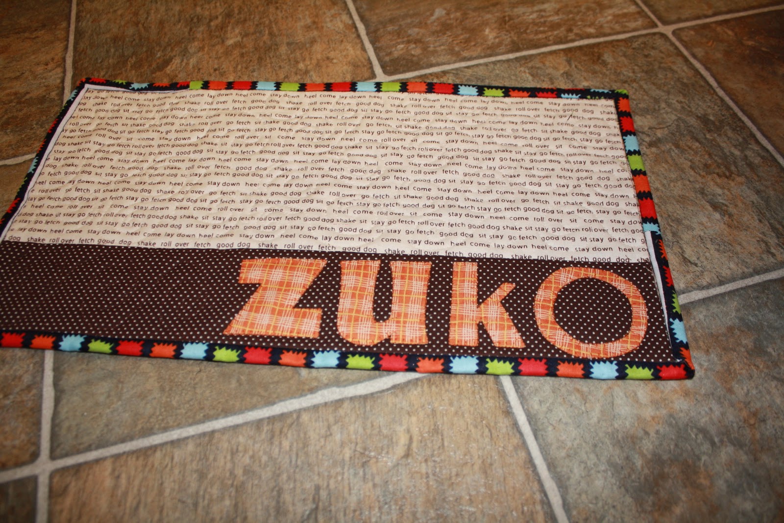 Simply Delilah doggy placemat!