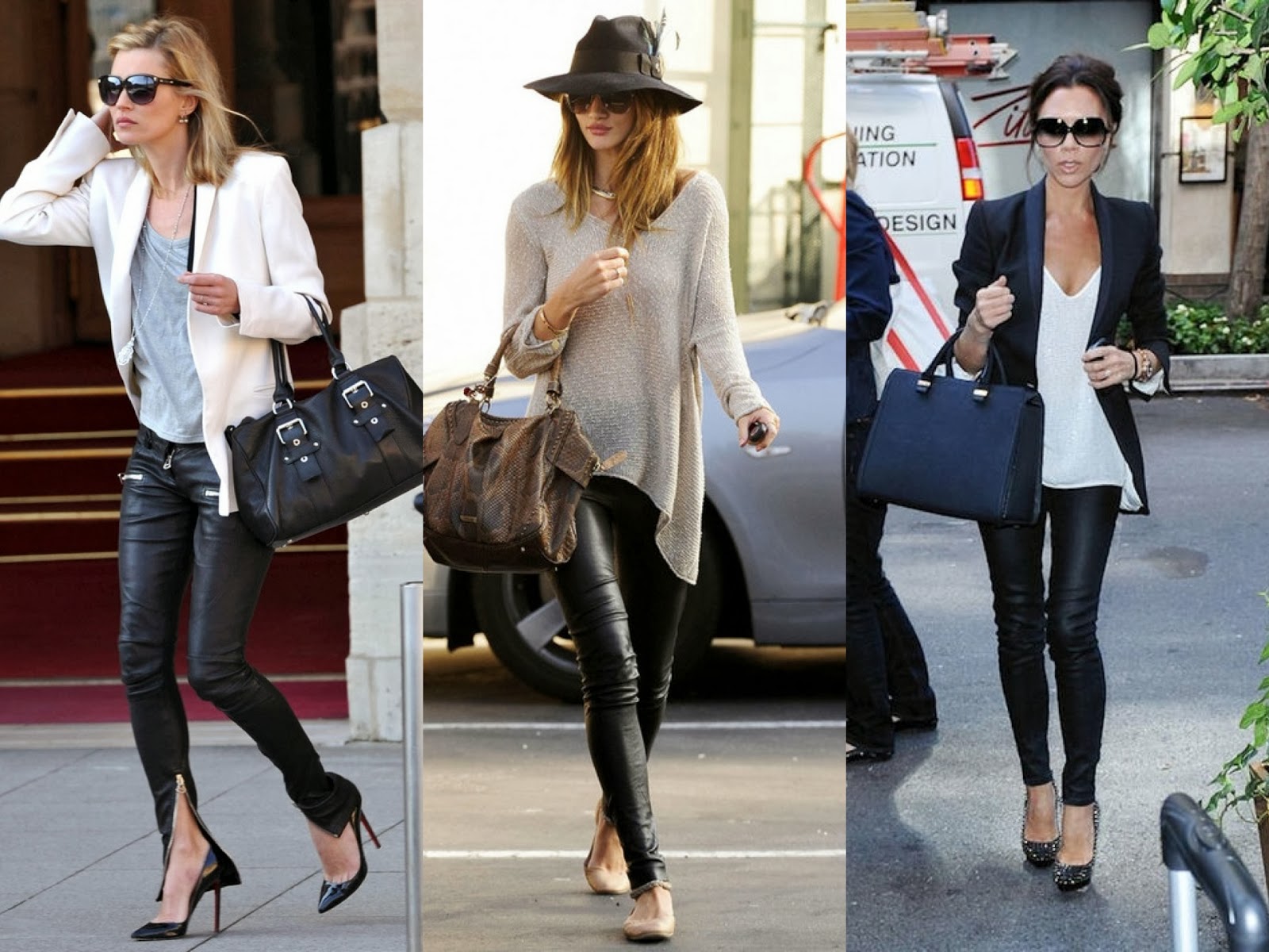 The Fashion Guide Blog : Street style trend: leather leggings.