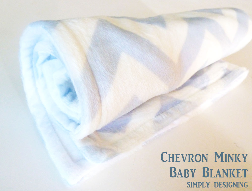 Chevron Minky Baby Blanket